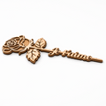 Rose en bois : Je t'aime